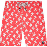 Tom & Teddy Men's Starfish Swim Trunk | Rose/Blue