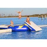 Aquaglide Supertramp 14 Inftable Trampoline w/ Swimstep | Yellow/Blue/White 58-5209106