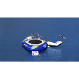 Aquaglide Supertramp 17 Inftable Trampoline w/ Swimstep | Yellow/Blue/White 58-5209102