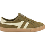 Gola Mens Tennis Mark Cox Suede Sneakers | Khaki/Off White/Gum- CMA541-Size 13