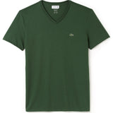 Lacoste V Neck Pima Men's T-Shirt | Appalachan Green