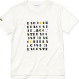 Lacoste Boy's Crew Neck Graphic Lettering Cotton Jersey T-Shirt