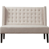 TOV Furniture Halifax Linen Banquette Bench | Beige TOV-63114-Beige
