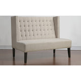 TOV Furniture Halifax Linen Banquette Bench | Beige TOV-63114-Beige