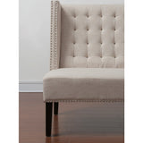 TOV Furniture Halifax Linen Banquette Bench | Beige TOV-63114-Beige