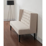 TOV Furniture Halifax Linen Banquette Bench | Beige TOV-63114-Beige