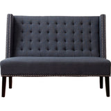 TOV Furniture Halifax Linen Banquette Bench | Grey TOV-63114-Grey
