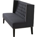 TOV Furniture Halifax Linen Banquette Bench | Grey TOV-63114-Grey