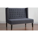 TOV Furniture Halifax Linen Banquette Bench | Grey TOV-63114-Grey