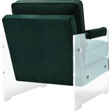 TOV Furniture Serena Velvet/Lucite Chair | Green- TOV-A106