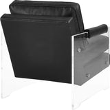 TOV Furniture Serena Eco Leather/Lucite Chair | Black- TOV-A125