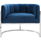 TOV Furniture Magnolia Chair | Navy/Silver TOV-A148