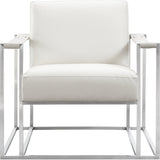 TOV Furniture Baxter Ostrich Print Chair | Cream/Silver TOV-A149