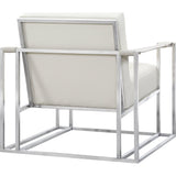 TOV Furniture Baxter Ostrich Print Chair | Cream/Silver TOV-A149