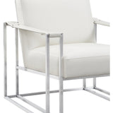 TOV Furniture Baxter Ostrich Print Chair | Cream/Silver TOV-A149