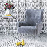 TOV Furniture Ethan Velvet Chair | Grey- TOV-A158