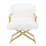 TOV Furniture Jodi Sheepskin Chair | White TOV-A170