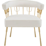 TOV Furniture Copley Velvet Chair | Cream, Gold- TOV-A172