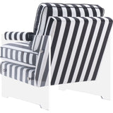 TOV Furniture Serena Velvet/Lucite Chair | Black/White- TOV-A179