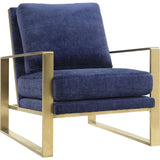 TOV Furniture Mott Slub Velvet Chair | Navy- TOV-A184