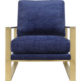 TOV Furniture Mott Slub Velvet Chair | Navy- TOV-A184
