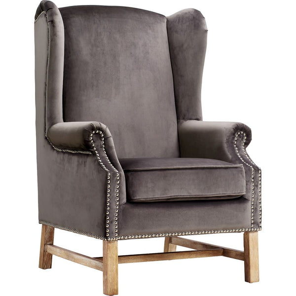 TOV Furniture Nora Velvet Chair | Grey- TOV-A2043