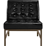 TOV Furniture Jed Black Patent Leather Chair | Black- TOV-A65