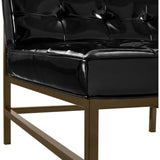 TOV Furniture Jed Black Patent Leather Chair | Black- TOV-A65