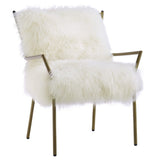 TOV Furniture Lena Sheepskin Chair | White TOV-A66