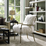 TOV Furniture Lena Sheepskin Chair | White TOV-A66