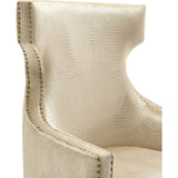 TOV Furniture Gramercy Gold Croc Velvet Wing Chair | Gold- TOV-A76