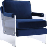TOV Furniture Serena Velvet/Lucite Chair | Navy- TOV-A94