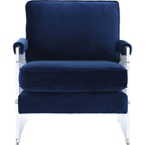 TOV Furniture Serena Velvet/Lucite Chair | Navy- TOV-A94