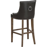 TOV Furniture Uptown Leather Barstool | Grey- TOV-BS-07