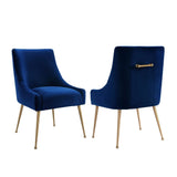 TOV Furniture Beatrix Velvet Side Chair | Navy TOV-D48