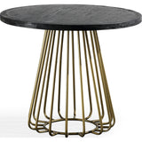 TOV Furniture Madrid Pine Table | Matte black with brush brass- TOV-G5480