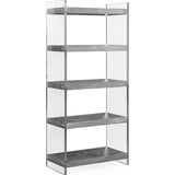 TOV Furniture Berlin Lucite Bookcase | Washed Grey- TOV-G5490