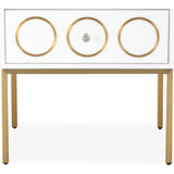 TOV Furniture Ella Side Table | White, Gold- TOV-G5493
