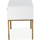 TOV Furniture Ella Side Table | White, Gold- TOV-G5493
