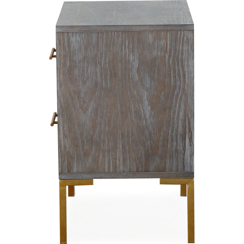 TOV Furniture Quinn Side Table | Grey, Gold- TOV-G5499