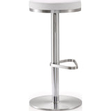 TOV Furniture Fano Stainless Steel Barstool | White- TOV-K3614