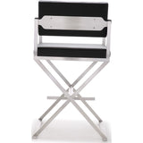 TOV Furniture Director Stainless Steel Counter Stool | Black- TOV-K3623
