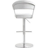 TOV Furniture Cosmo Stainless Steel Barstool | White- TOV-K3628