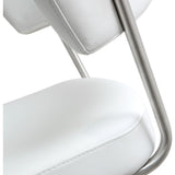 TOV Furniture Cosmo Stainless Steel Barstool | White- TOV-K3628
