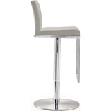 TOV Furniture Amalfi Steel Adjustable Barstool | Light Grey- TOV-K3654