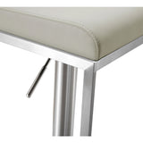 TOV Furniture Amalfi Steel Adjustable Barstool | Light Grey- TOV-K3654