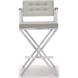 TOV Furniture Director Steel Barstool | Light Grey- TOV-K3658