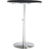 TOV Furniture Ridge Adjustable Bar Table | Silver, Black- TOV-K3679