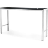 TOV Furniture Ludlow Bar Table | Silver, Black- TOV-K3680