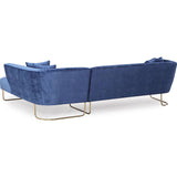 TOV Furniture Caprice Velvet RAF Sectional | Navy- TOV-L6101
